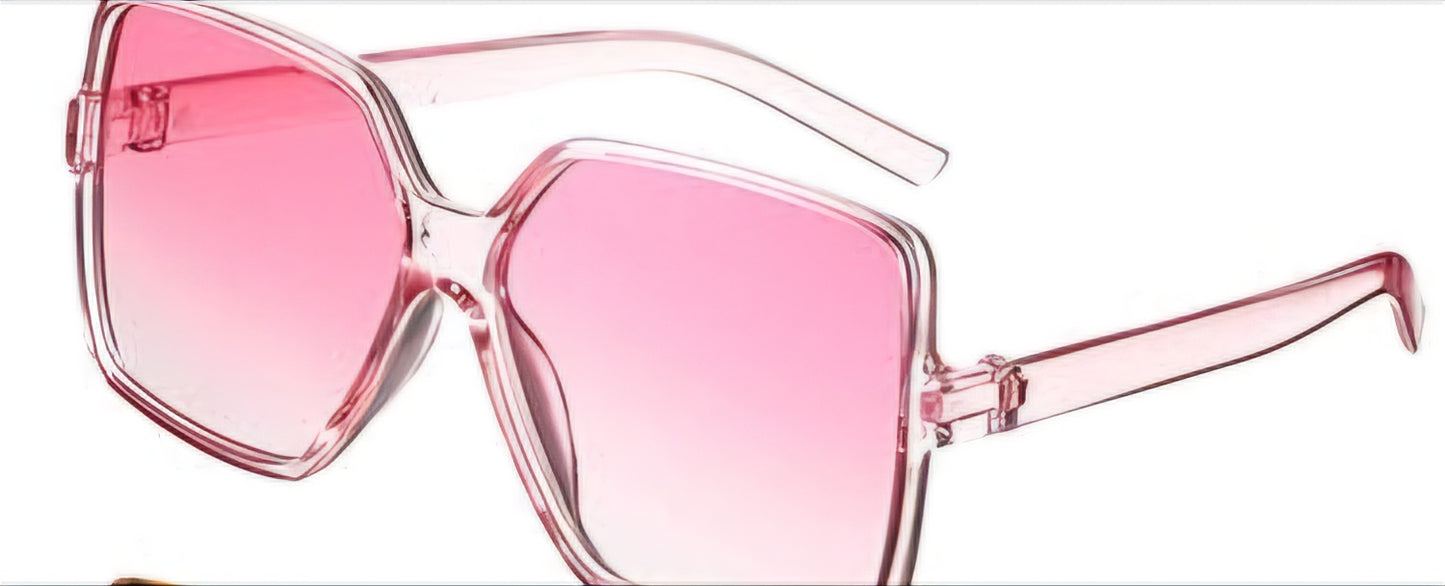 Adult Fashion Pink Frame, Pink Lens Sunglasses