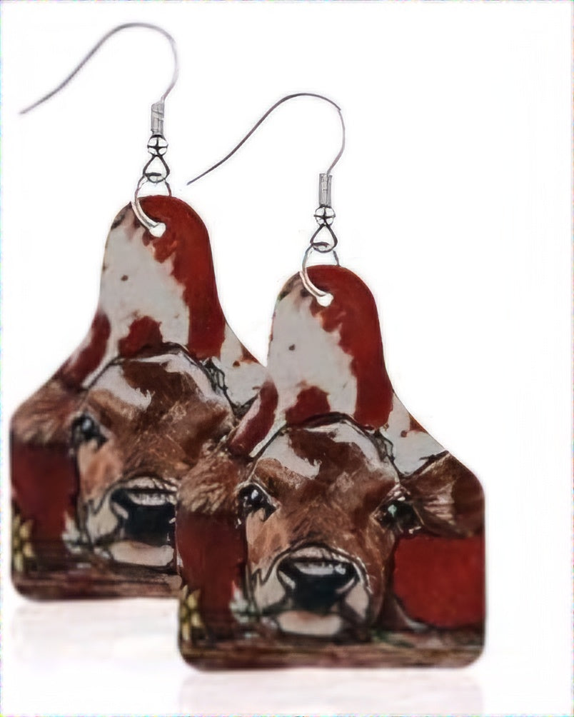 Adult Fashion Cow Design Hoop Earrings