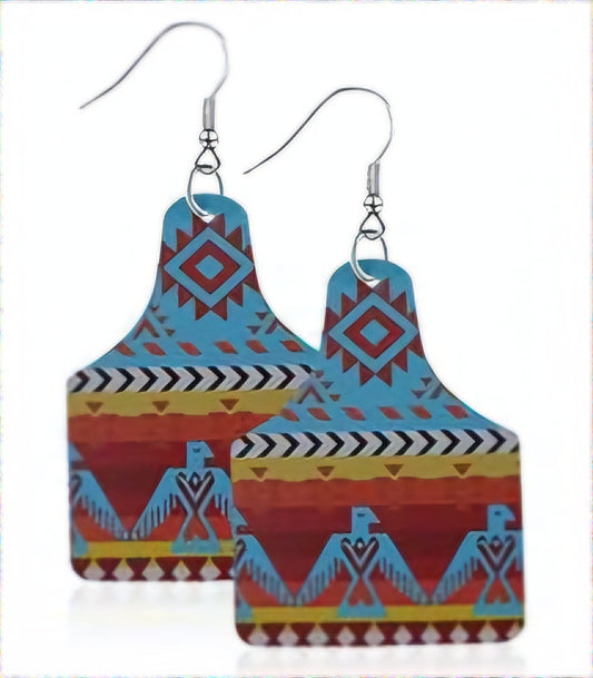 Adult Fashion Aztec Style Hoop Earrings