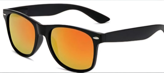 Adult Fashion Black Frame Orange lens Sunglasses