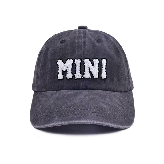 Polyester Mini Letter Kids Baseball Cap: Black